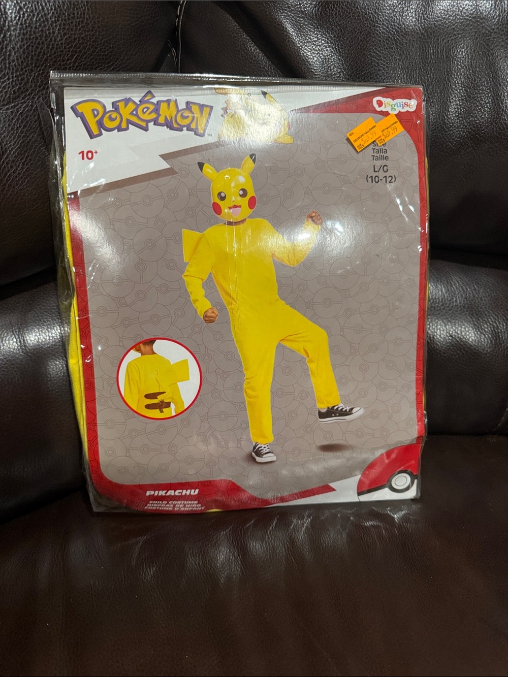 Pikachu Kids Costume - Large 10/12 NEW